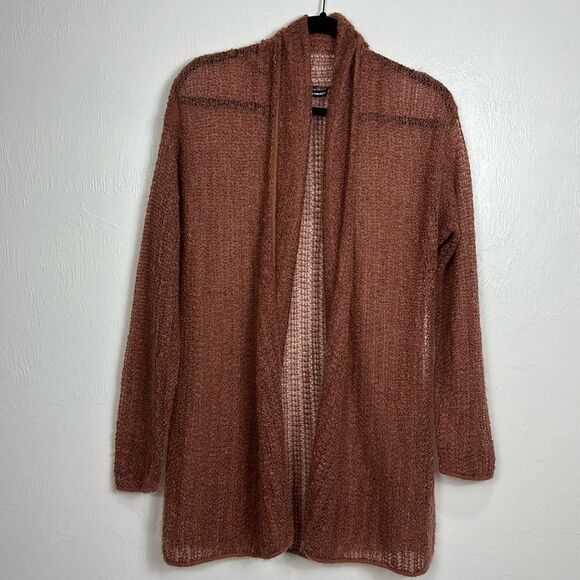 Company Ellen Tracy Mohair Blend Open Knit Open Front Cardigan Sweater Size S - Picture 1 of 9